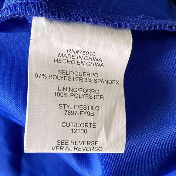 CITY STUDIO Macy's Blue Velvet Print Dress NWT - Picture 7 of 8